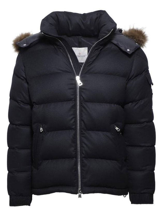 Allemand Hood Fur Down Padding Navy - MONCLER - BALAAN 1