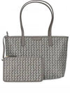 Basketweave Small Tote Bag Gray - TORY BURCH - BALAAN 2