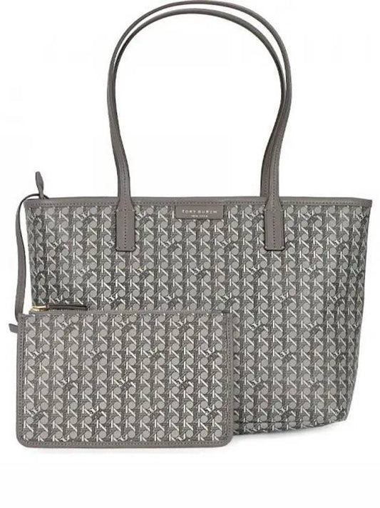 Basketweave Small Tote Bag Gray - TORY BURCH - BALAAN 2