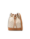 Himmel Drawstring Lauretos Bucket Bag Brown - MCM - BALAAN 1