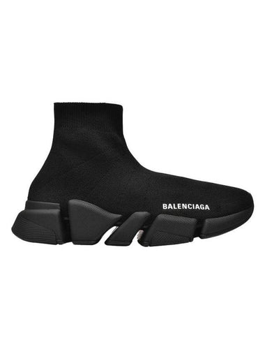 Speed ​​2.0 High Top Sneakers Shiny Black - BALENCIAGA - BALAAN 1