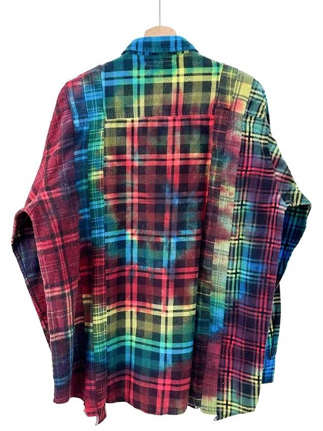 M Rebuild by Men s Cut Tie Dye Patchwork Check Shirt - NEEDLES - BALAAN 3