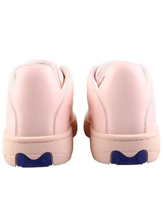 Box Leather Low-Top Sneakers Pink - BURBERRY - BALAAN 4