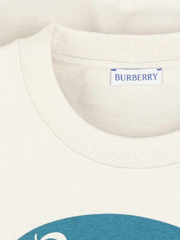 EKD Cotton Short Sleeve T-Shirt Ivory - BURBERRY - BALAAN 5