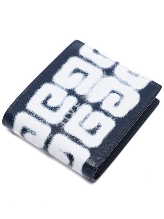 Graffiti Logo Half Wallet Navy - GIVENCHY - BALAAN 6