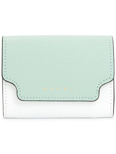 Saffiano Leather Card Wallet Green - MARNI - BALAAN 2