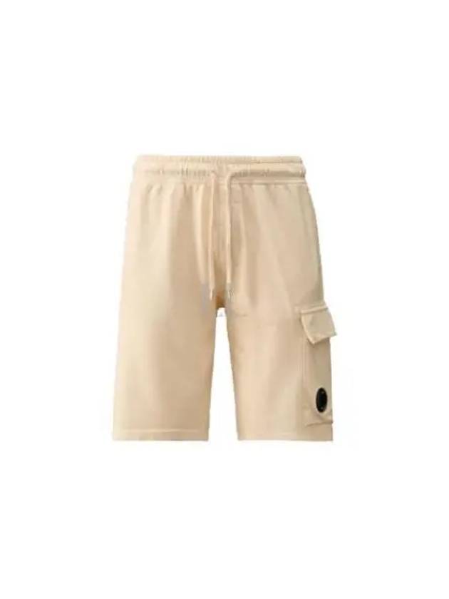 Light Fleece Utility Shorts Beige - CP COMPANY - BALAAN 2