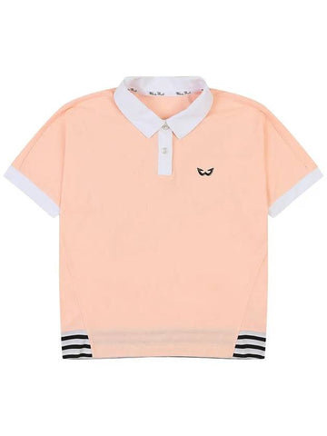 Loose fit poly golf t-shirt CORAL - WHITEBALL - BALAAN 1