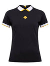 Women's KOURTNEY Polo Short Sleeve T-Shirt Black - J.LINDEBERG - BALAAN 2