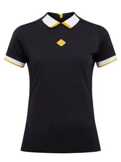 Women's KOURTNEY Polo Short Sleeve T-Shirt Black - J.LINDEBERG - BALAAN 2