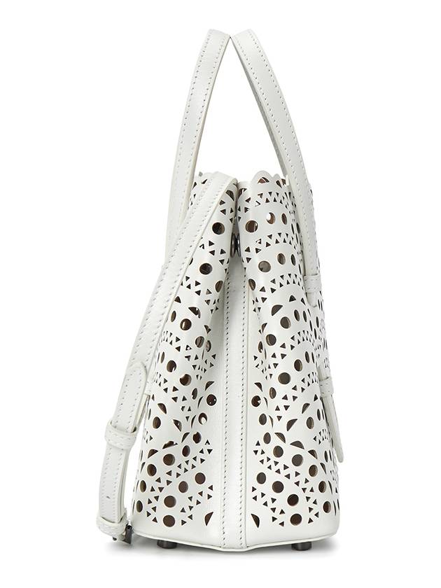 Mina 20 Vienne Wave Lux Calfskin Tote Bag White - ALAIA - BALAAN 4