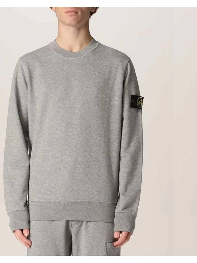 Wappen Patch Crew Neck Sweatshirt Grey - STONE ISLAND - BALAAN 2