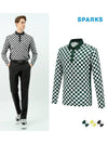 Logo Checkboard Long Sleeve Collar T-Shirt SO1MTS101 - SPARKS - BALAAN 1