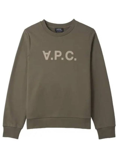 Women's VPC Logo Print Sweatshirt Green - A.P.C. - BALAAN 2