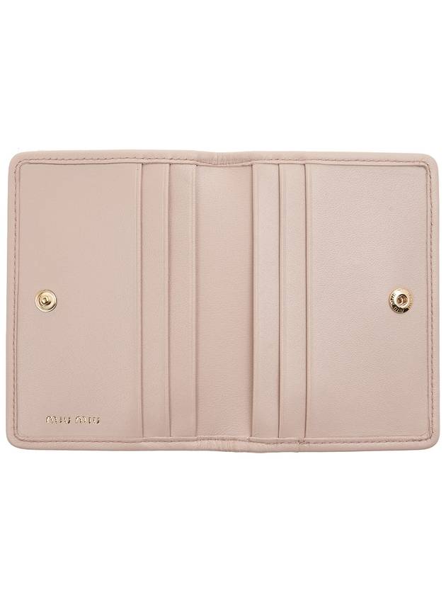 Matelasse Nappa Leather Card Wallet Pink - MIU MIU - BALAAN 10