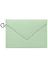 Neck Strap Envelope Leather Coin Wallet  Mist Green - MAISON KITSUNE - BALAAN 2