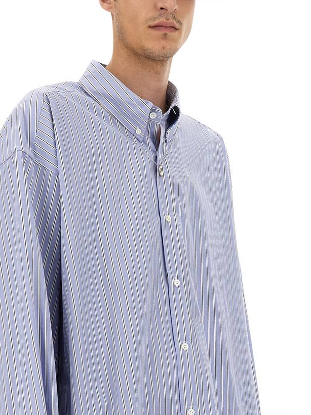 Oxford Long Sleeve Shirt Blue - MAISON MARGIELA - BALAAN 5