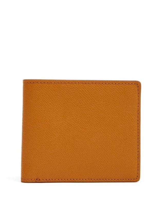 Stitched Bifold Leather Half Wallet Mustard - MAISON MARGIELA - BALAAN 1