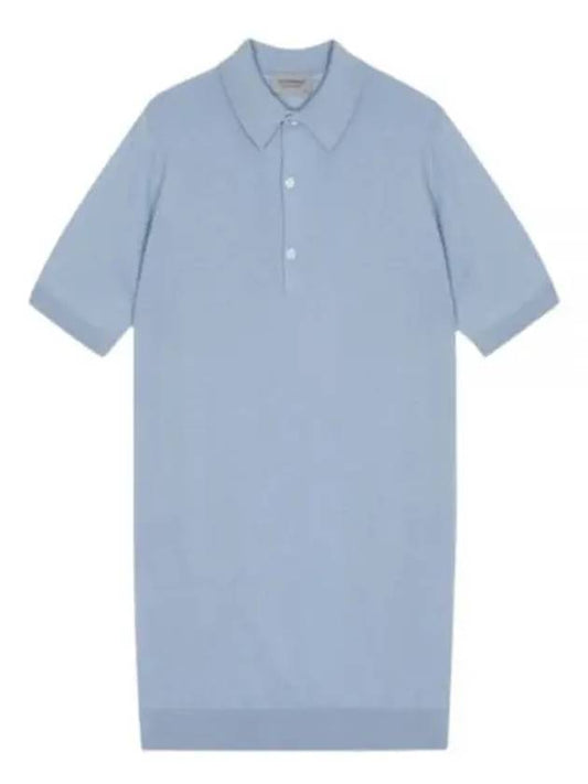 Adrian Cotton Polo Shirt Mirage Blue - JOHN SMEDLEY - BALAAN 2