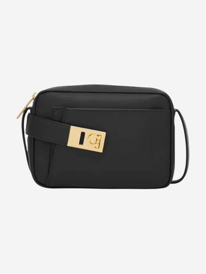 Calfskin Leather Camera Shoulder Bag Black - SALVATORE FERRAGAMO - BALAAN 2