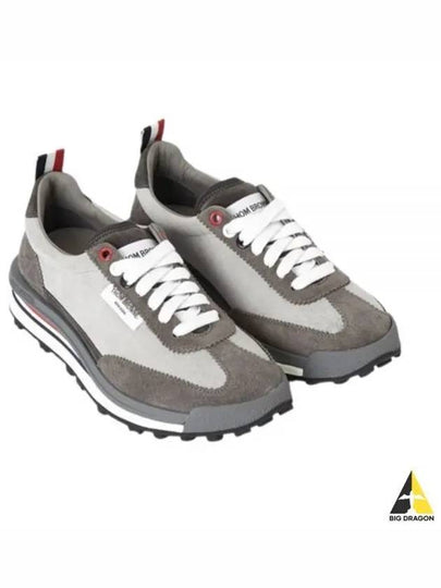 Suede Tech Runner Low Top Sneakers Grey - THOM BROWNE - BALAAN 2