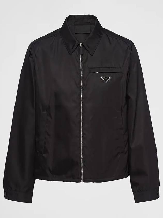 Re-Nylon Zip Up Gabardine Blouson Jacket Black - PRADA - BALAAN 2