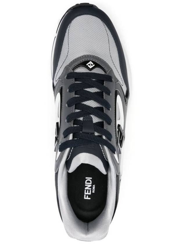 Fendi Mesh And Leather Forward Sneakers Shoes - FENDI - BALAAN 4