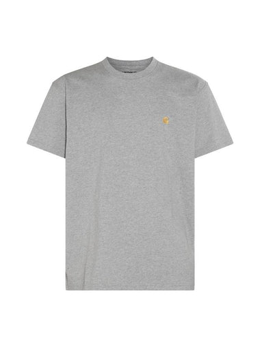 Chase Embroidery Logo Short Sleeve T-Shirt Grey Heather - CARHARTT WIP - BALAAN 1