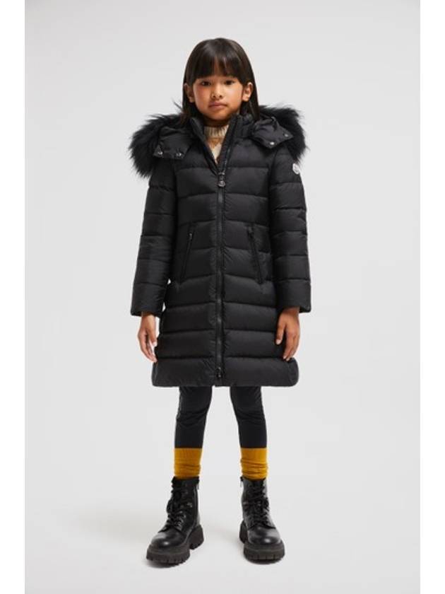 Kids Abelle Hooded Shearling Down Padding Black - MONCLER - BALAAN 2