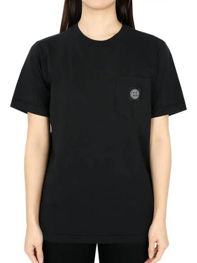 Kids Compass Patch Short Sleeve T-Shirt Black - STONE ISLAND - BALAAN 2