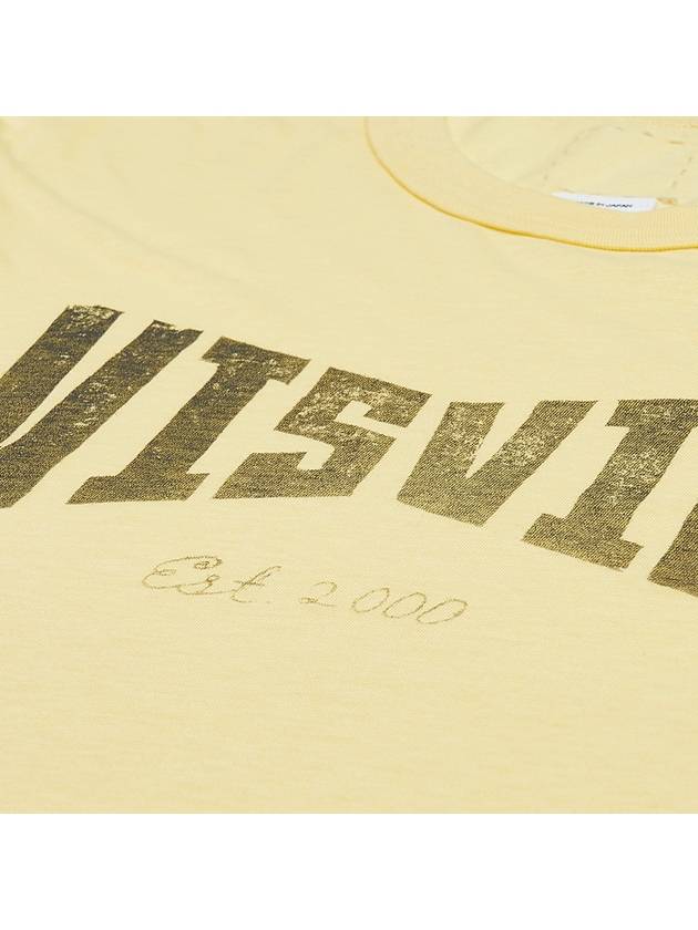 Men s Heritage Logo Print Short Sleeve T Shirt 0124105010028 YELLOW - VISVIM - BALAAN 5