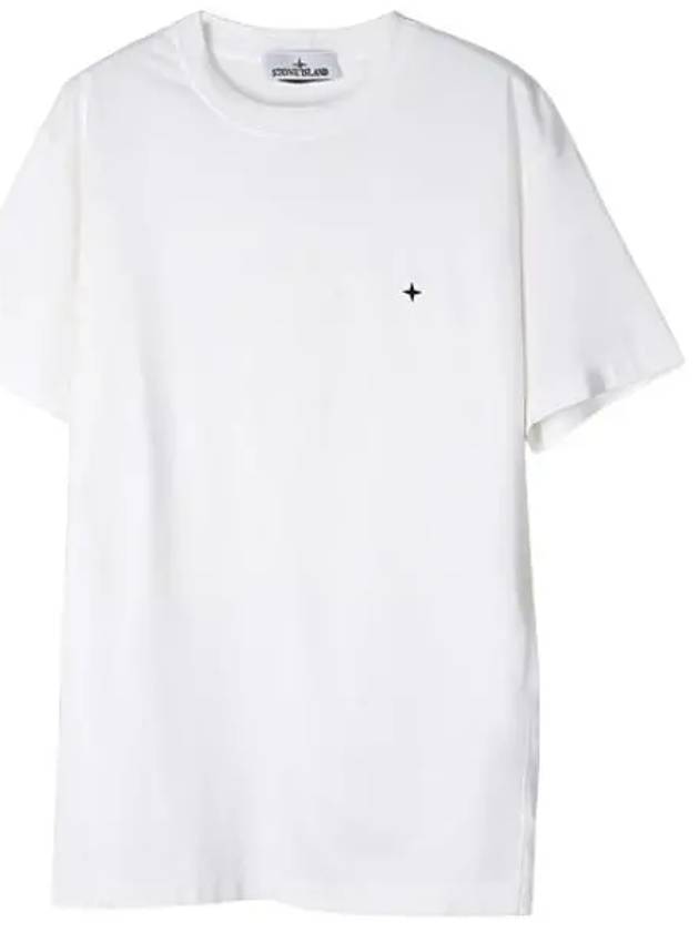 Men's Stellina Short Sleeve T-Shirt White - STONE ISLAND - BALAAN 2