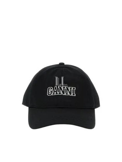 Embroid Logo Ball Cap Black - GANNI - BALAAN 2