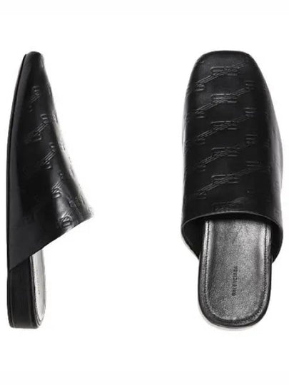 Debossed Logo Leather Mule Black - BALENCIAGA - BALAAN 2