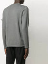 Men's Wappen Patch Round Neck Knit Top Grey - STONE ISLAND - BALAAN 5