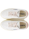 Medalist Pink Tab Leather Low Top Sneakers White - AUTRY - BALAAN 4