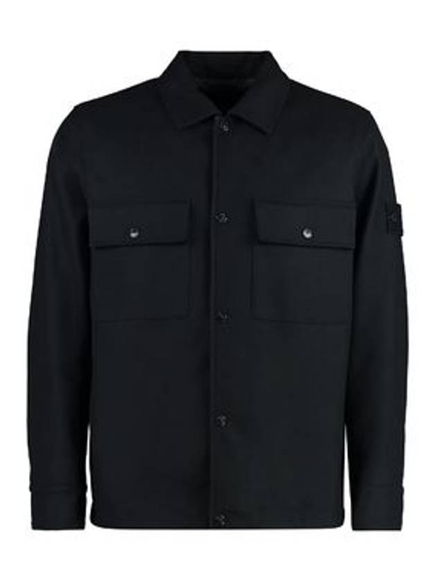 120F4 Ghost Overshirt Jacket Navy - STONE ISLAND - BALAAN 2