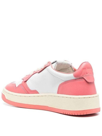 Pink And White 'Medalist' Low Top Sneakers In Cow Leather - AUTRY - BALAAN 2