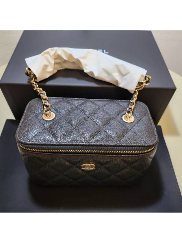 Classic Caviar Vanity Cross Bag Gold Plated Black - CHANEL - BALAAN 7