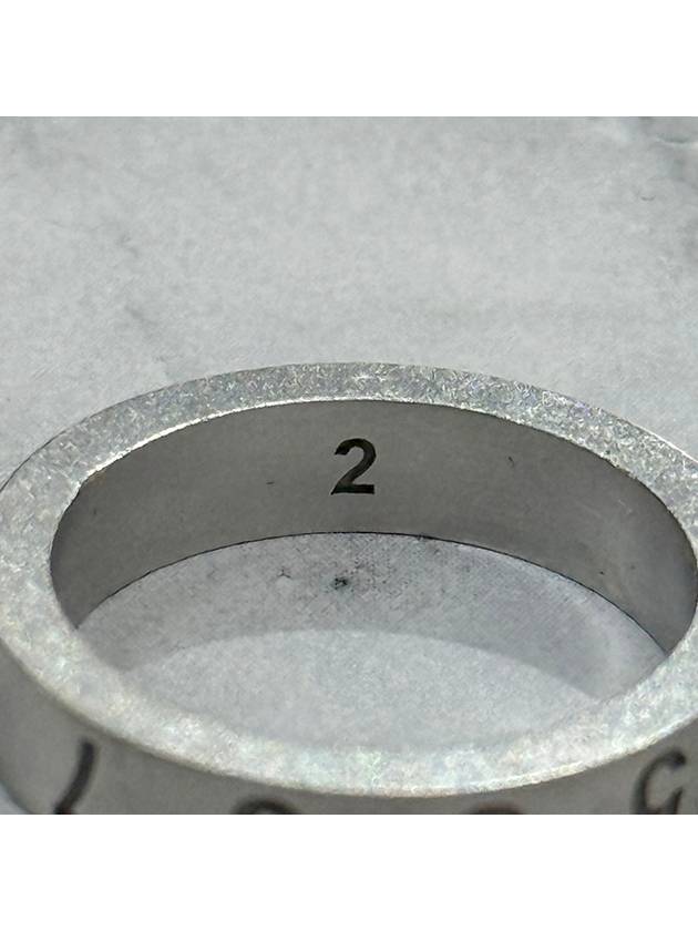 Numerical Engraved Logo Ring Silver - MAISON MARGIELA - BALAAN 8