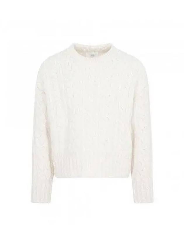 Cable wool knit cream HKS011 017 - AMI - BALAAN 1