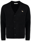 Baby Fox Patch Cosy Cardigan Black - MAISON KITSUNE - BALAAN 2