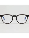 Blue light blocking glasses frame TF5905B 005 transparent black round metal combination horn rim fashion - TOM FORD - BALAAN 3