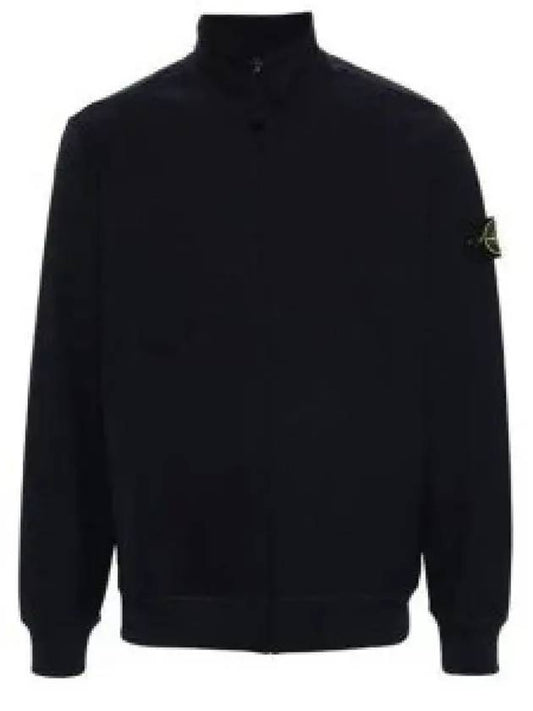 Logo Badge Zipper Comfort Fit Fleece Track Jacket Navy - STONE ISLAND - BALAAN 2