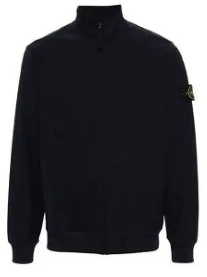 Logo Badge Zipper Comfort Fit Fleece Track Jacket Navy - STONE ISLAND - BALAAN 2