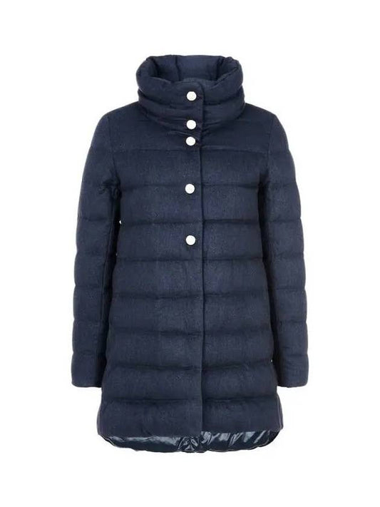 Women s Cashmere Silk Down Padded Coat Navy 271254 - HERNO - BALAAN 1