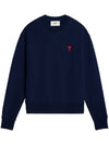 Small Heart Logo Sweatshirt Navy - AMI - BALAAN 2