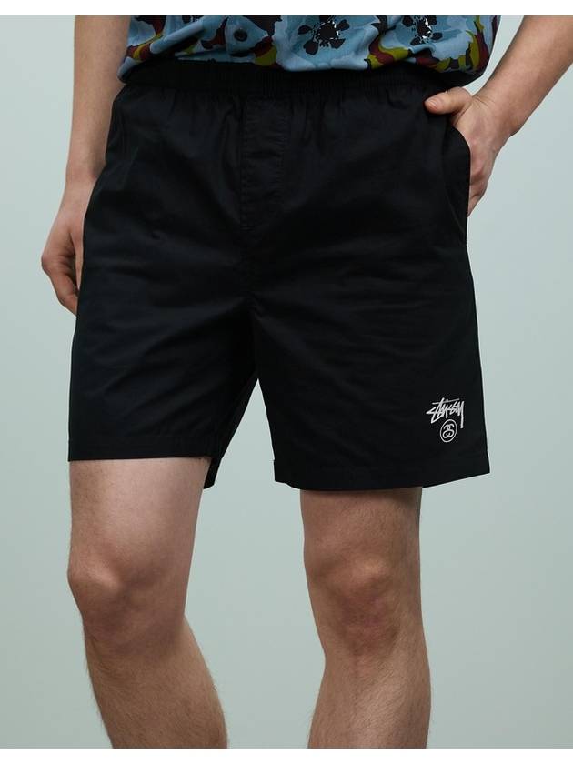 Men's Basic Stock Beach Shorts Black - STUSSY - BALAAN 2