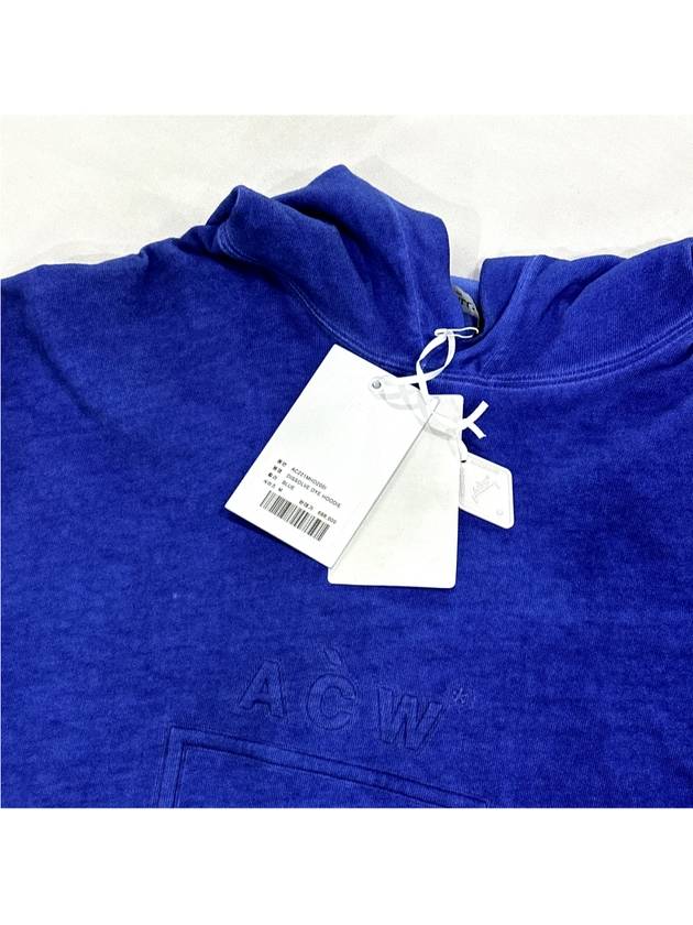 M ACW Garment Dying Logo Hooded Sweatshirt Cobalt Blue - A-COLD-WALL - BALAAN 6