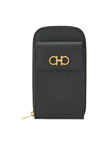 Salvatore Gancini phone case black - SALVATORE FERRAGAMO - BALAAN 1